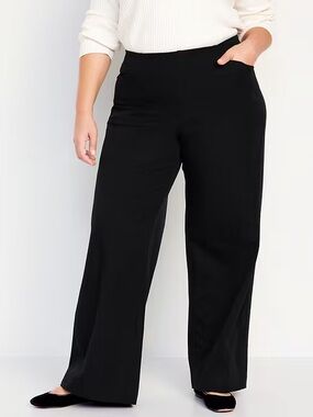 Old Navy high rise pixie wide leg pants black NWT XL